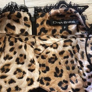 dina bar-el Dresses - Silk leopard and lace cocktail dress dina bar-el Dresses - Silk leopard and lace cocktail dress